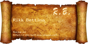 Rikk Bettina névjegykártya