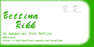 bettina rikk business card